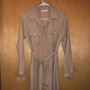 Abercrombie khaki shirt dress